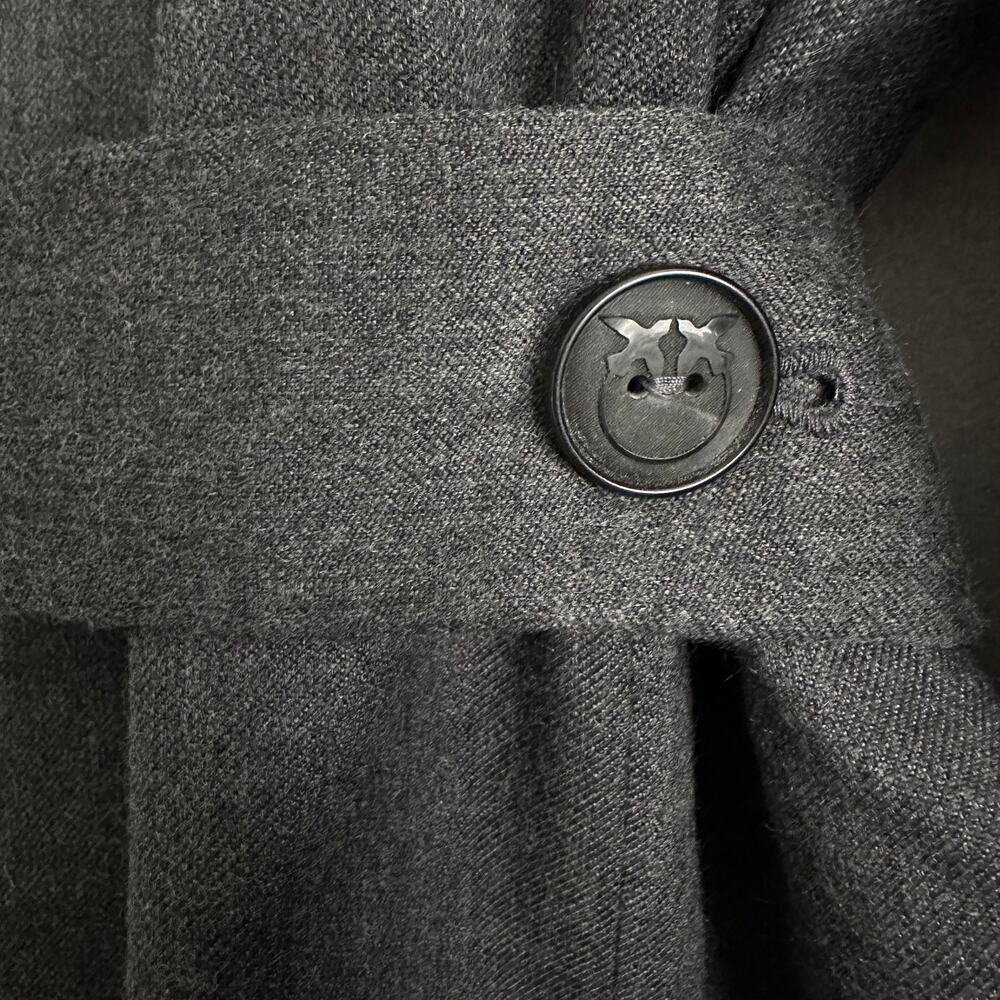 Pinko Emeline Belted Wool Blend Blazer Gray Italy Size 12 US / 48 IT - Picture 5 of 15